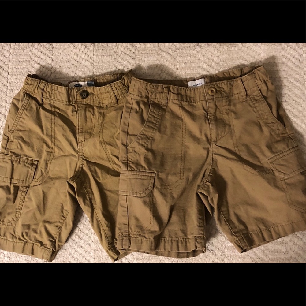 3/$18 2 Pairs Boys Khaki Cargo Shorts